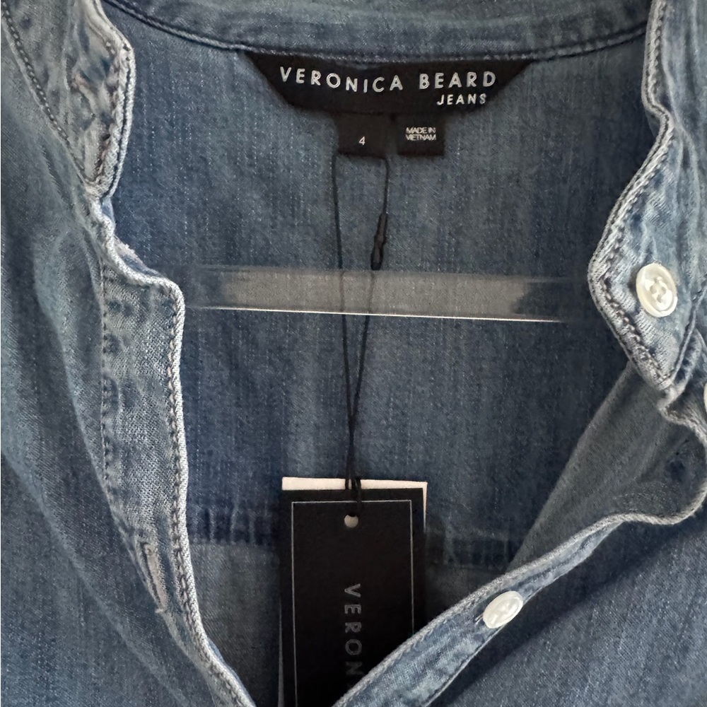 NWT Veronica Beard Dalton top in mystic blue - Picture 4 of 7